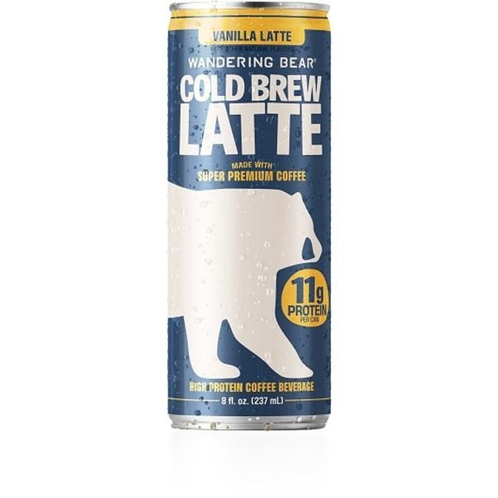 Wandering Bear High-protein Vanilla Cold Brew Latte, 8 Fluid Ounce -- 12 Per Case