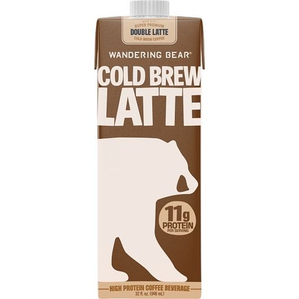 Wandering Bear High Protein Cold Brew Latte, 32 Fluid Ounce -- 6 Per Case