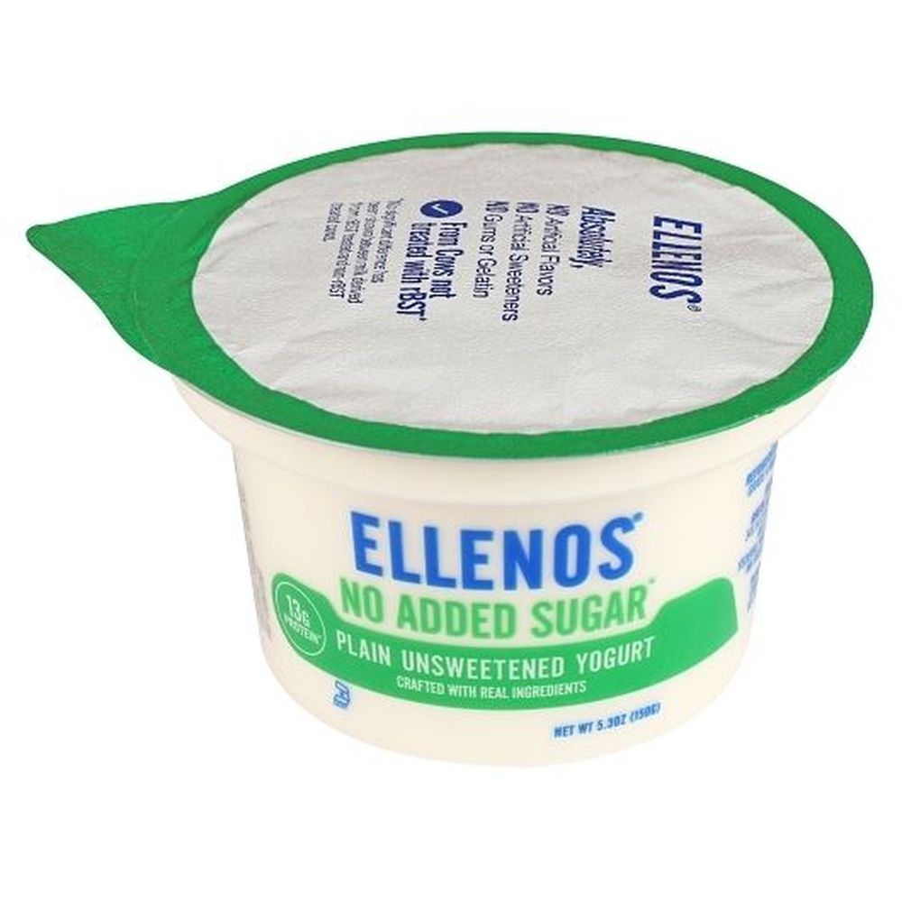 Ellenos Unsweetened Plain Delightfully Creamy Greek Yogurt, 5.3 Ounce -- 8 Per Case