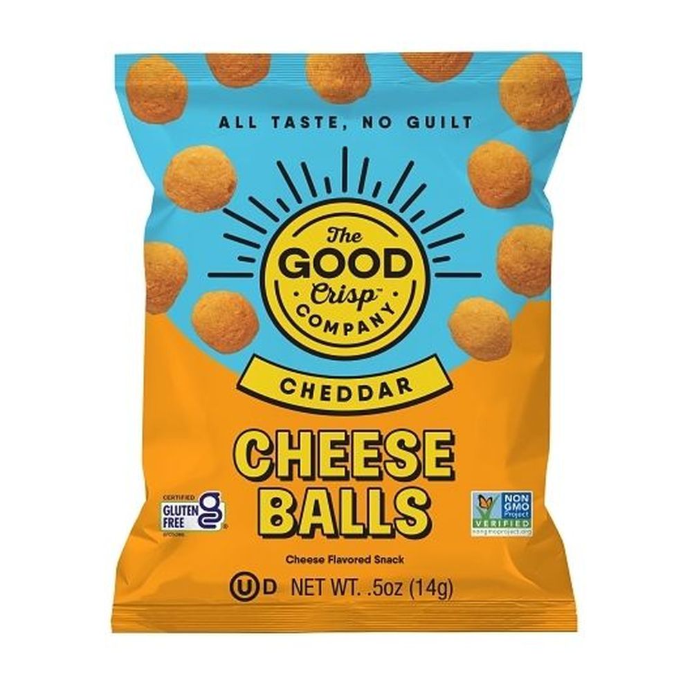 The Good Crisp Company Cheddar Cheese Ball, 0.5 Ounce Box -- 50 Per Case