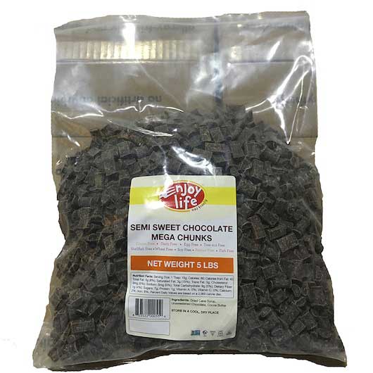 Enjoy Life Semi Sweet Baking Chocolate Mega Chunks, 5 Pound -- 1 Each