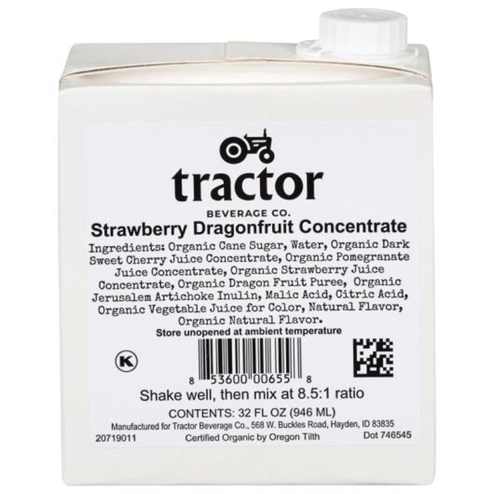 Tractor Organic Strawberry Dragonfruit Concentrate, 32 Ounce -- 12 Per Case