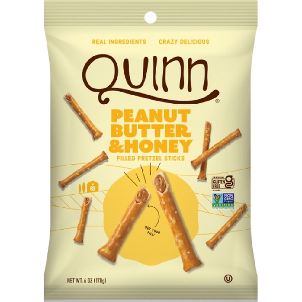 Quinn Foods Peanut Butter And Honey Filled Pretzel Nuggets, 6 Ounce -- 8 Per Case