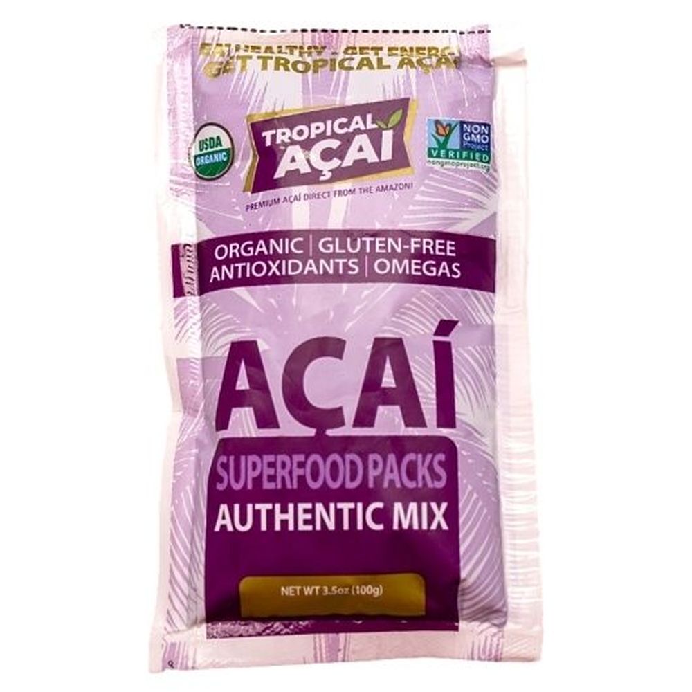 Tropical Acai Organic Acai Authentic Mix, 3.5 Ounce -- 60 Per Case