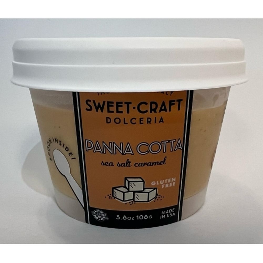 Sweet Craft Dolceria Sea Salt Caramel Panna Cotta, 3.8 Ounce Cup -- 12 Per Case