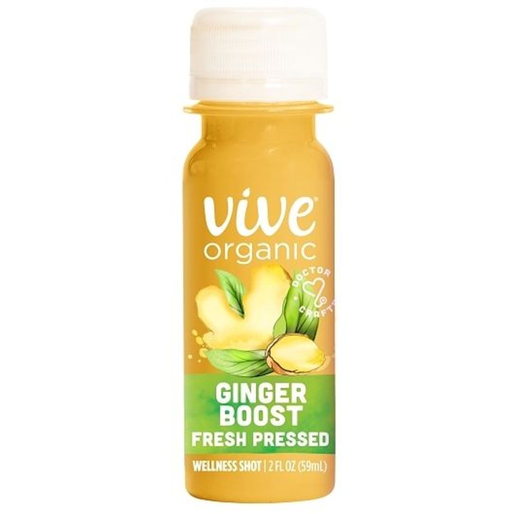 Vive Organic Pure Boost Ginger Wellness Shot, 2 Fluid Ounce -- 12 Per Case