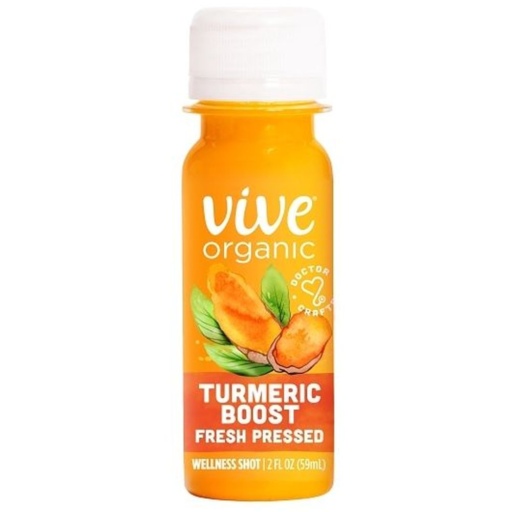 Vive Organic Pure Tumeric Boost Wellness Shot, 2 Fluid Ounce -- 12 Per Case