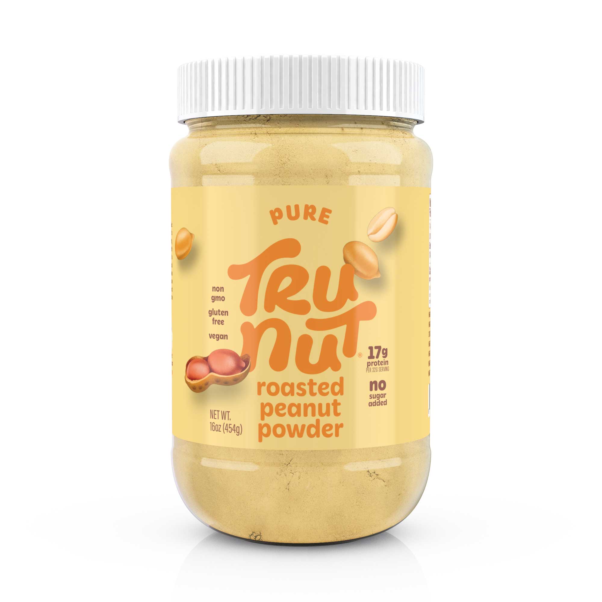 Tru-nut Pure Roasted Peanut Powder, 16 Ounce -- 6 Per Case