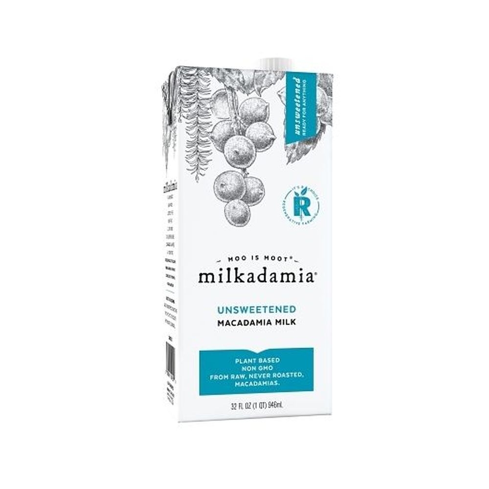 Milkadamia Unsweetened Macadamia Milk, 32 Fluid Ounce -- 6 Per Case