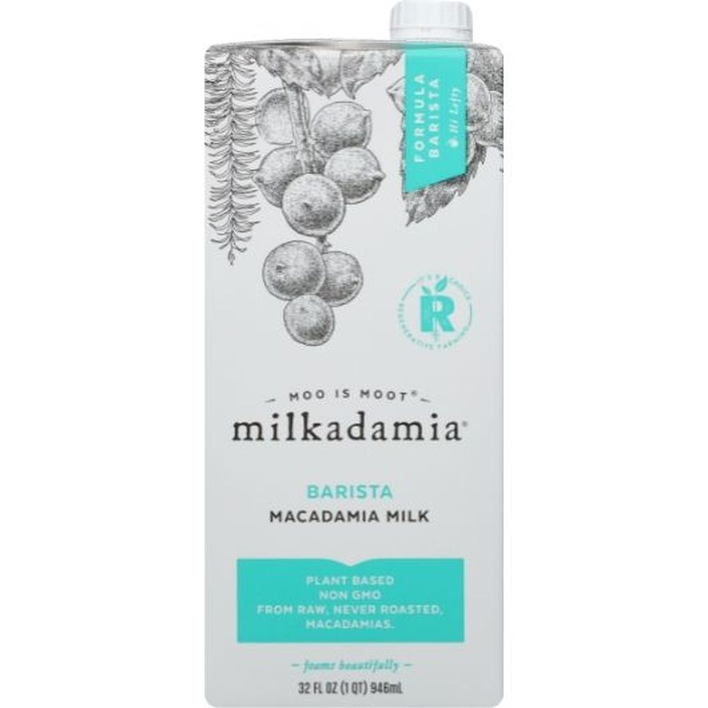Milkadamia Barista Macadamia Milk, 32 Fluid Ounce -- 6 Per Case