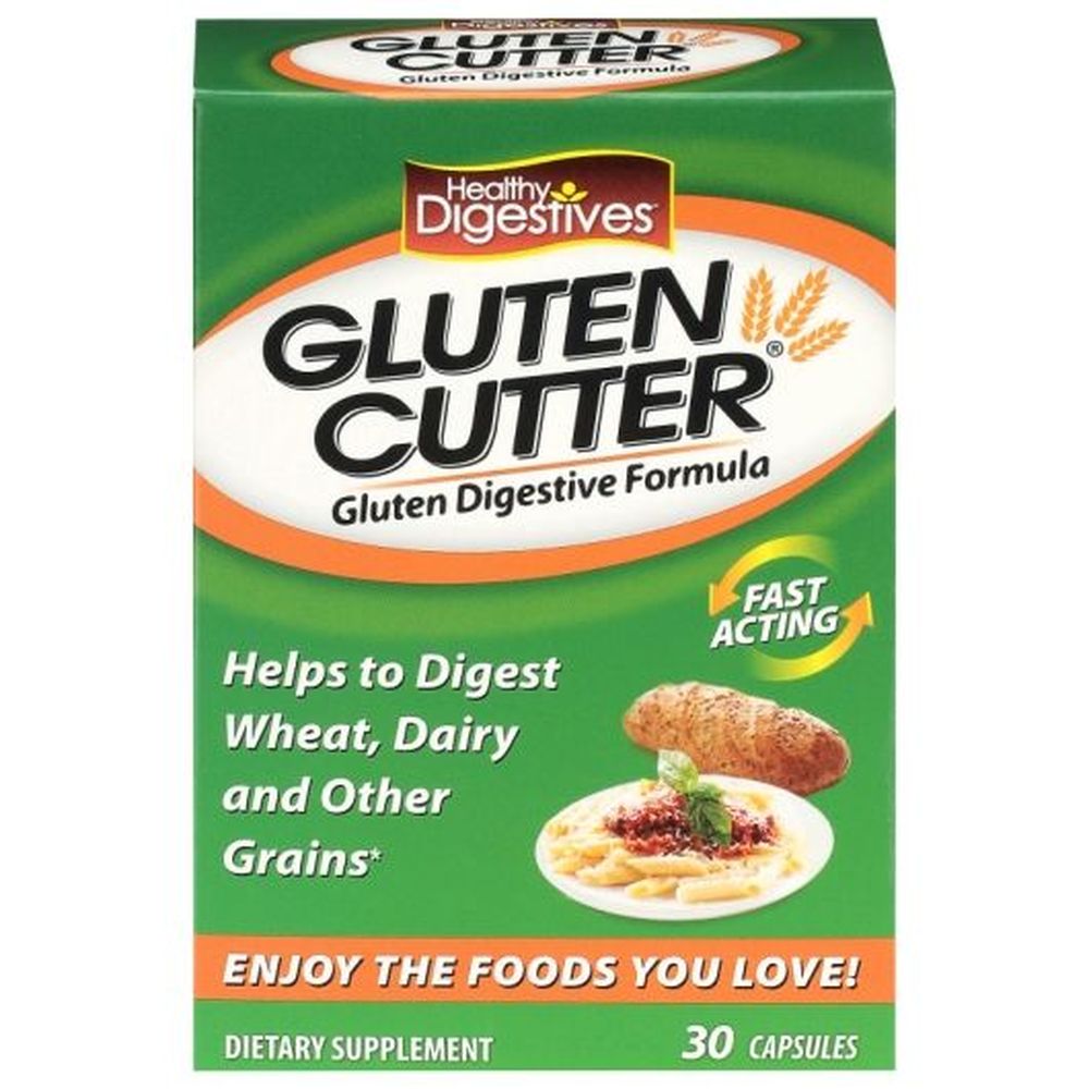 Healthy Digestives Gluten Cutter Digestive Formula Capsules, 30 Count -- 24 Per Case