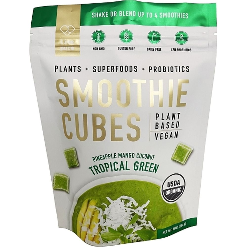 Live Pure Organic Tropical Green - Pineapple Mango Coconut Smoothie Cubes, 20 Count -- 6 Per Case