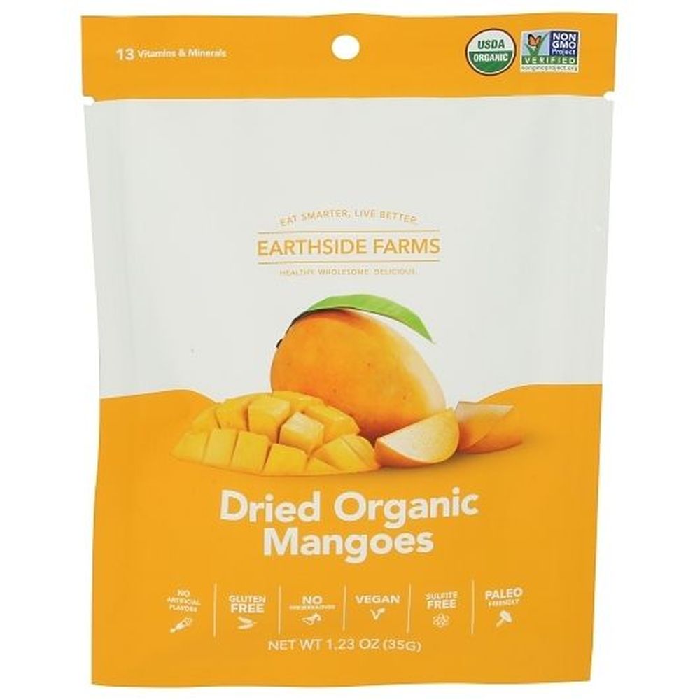 Earthside Farms Dried Organic Mangoes, 1.23 Ounce -- 60 Per Case