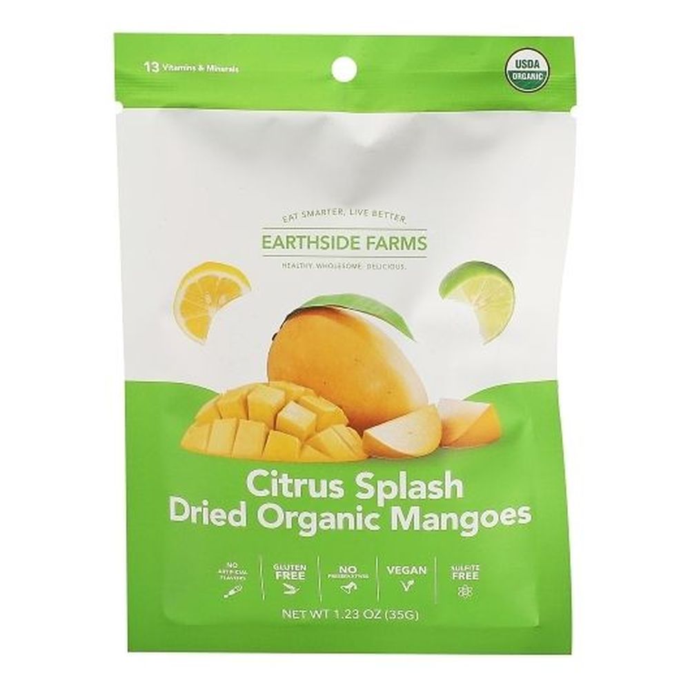 Earthside Farms Citrus Splash Dried Organic Mangoes, 1.23 Ounce -- 60 Per Case