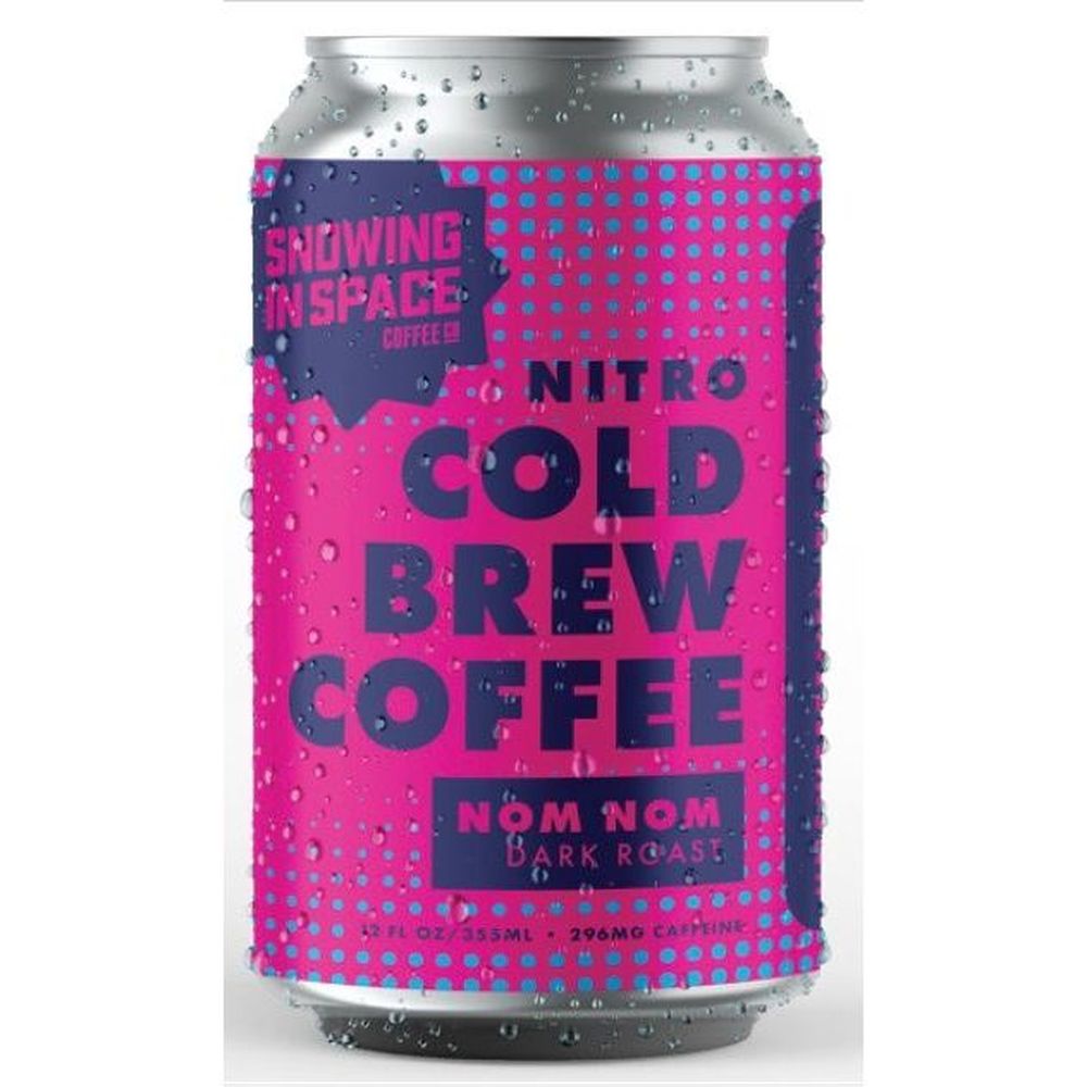 Snowing In Space Nom Nom Dark Roast Nitro Cold Brew Coffee - Ready To Drink, 12 Ounce -- 12 Per Case