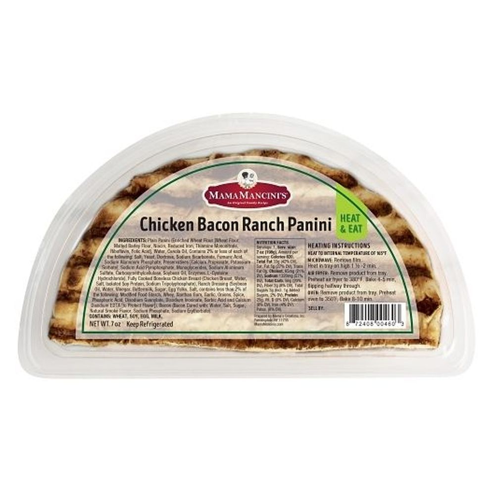 Mama Mancini's Chicken Bacon Ranch Panini, 7 Ounce -- 6 Per Case