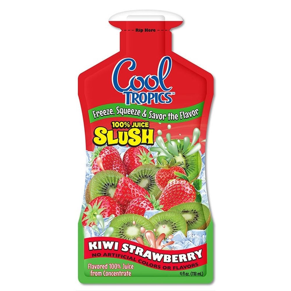 Cool Tropics Raspberry Passion Fruit 100 Percent Juice Slush, 4 Ounce -- 96 Per Case