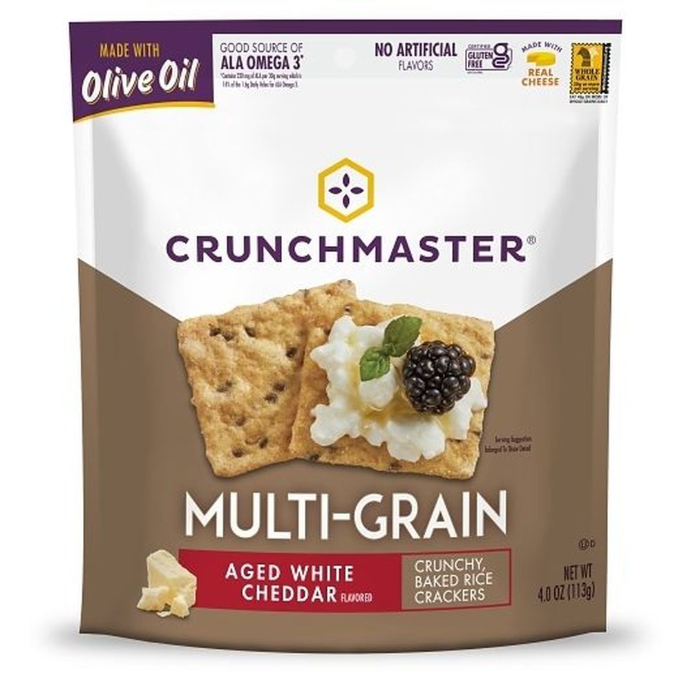 Crunchmaster White Cheddar Multi Grain Cracker, 4 Ounce -- 12 Per Case