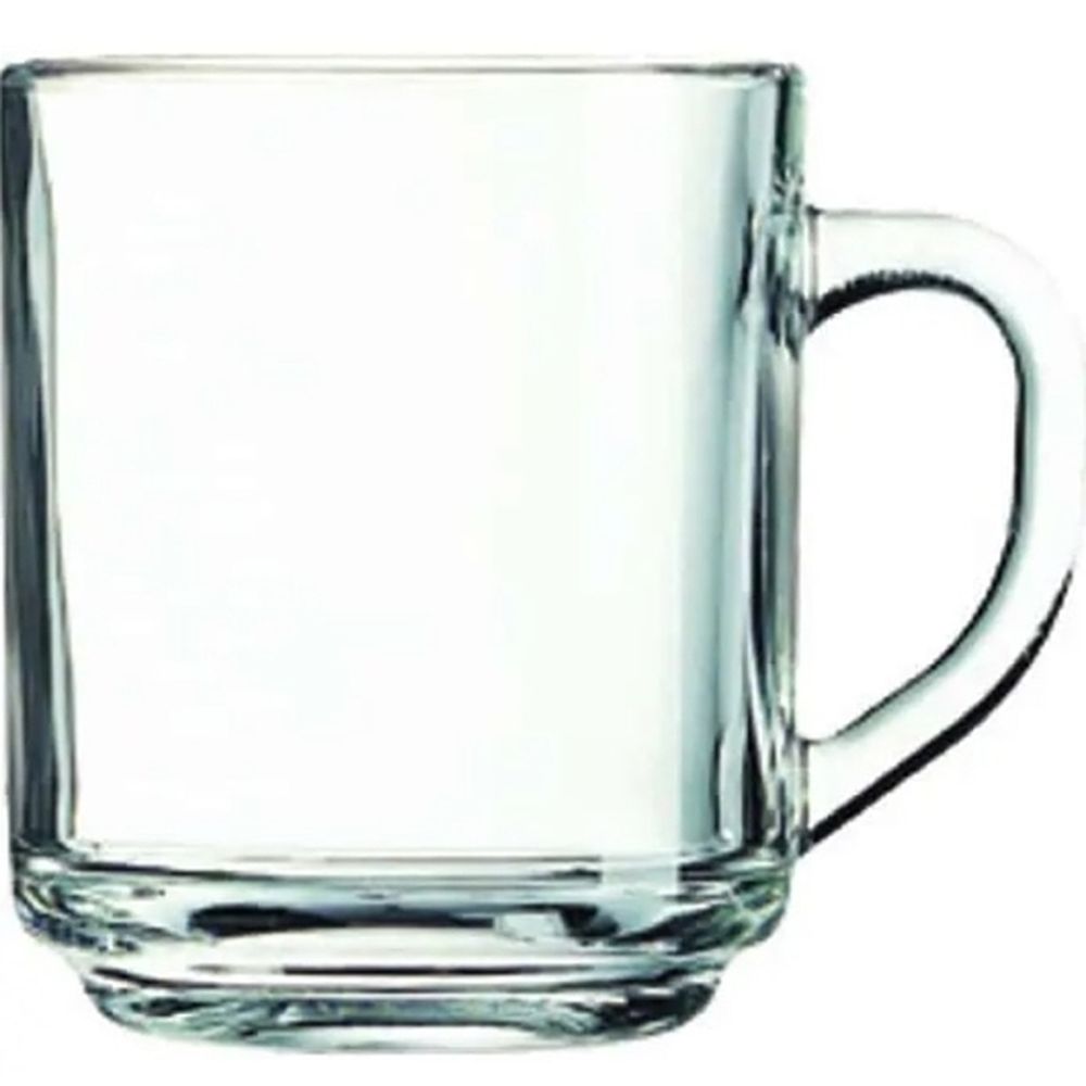 Arcoroc 8.5 Ounce Coffee And Tea Glass Mug, 6 Count