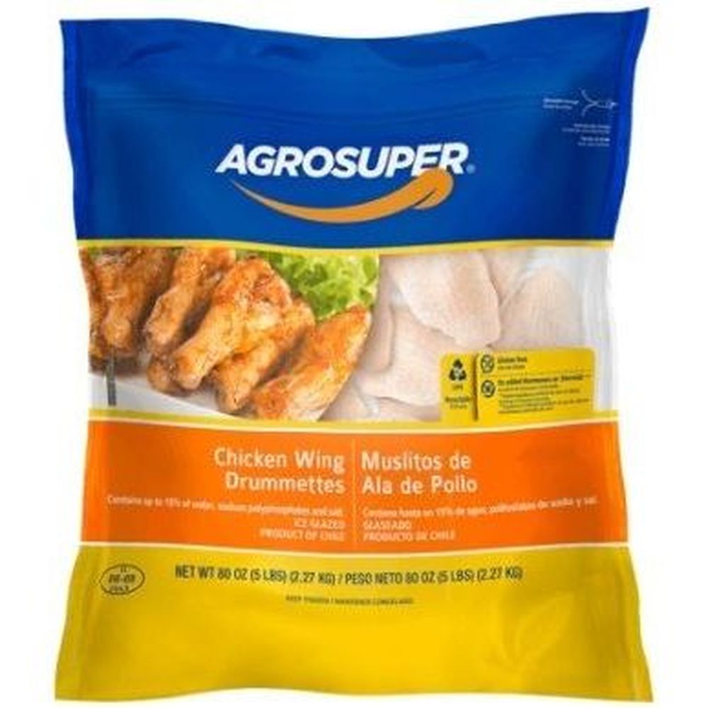 Agrosuper Chicken Wing Drumette, 5 Pound -- 8 Per Case
