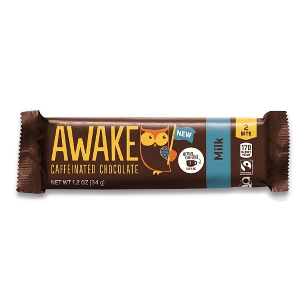 Barra De Chocolate Con Leche Awake Chocolate, 1.2 Onzas -- 120 Por Caja