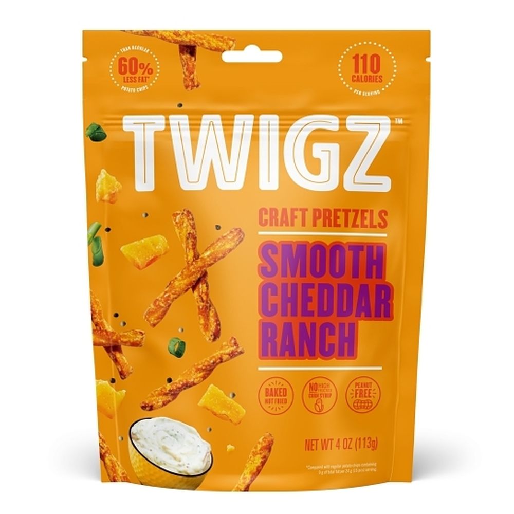 Twigz Pretzels Smooth Cheddar Ranch Craft Pretzels, 4 Ounce -- 6 Per Case