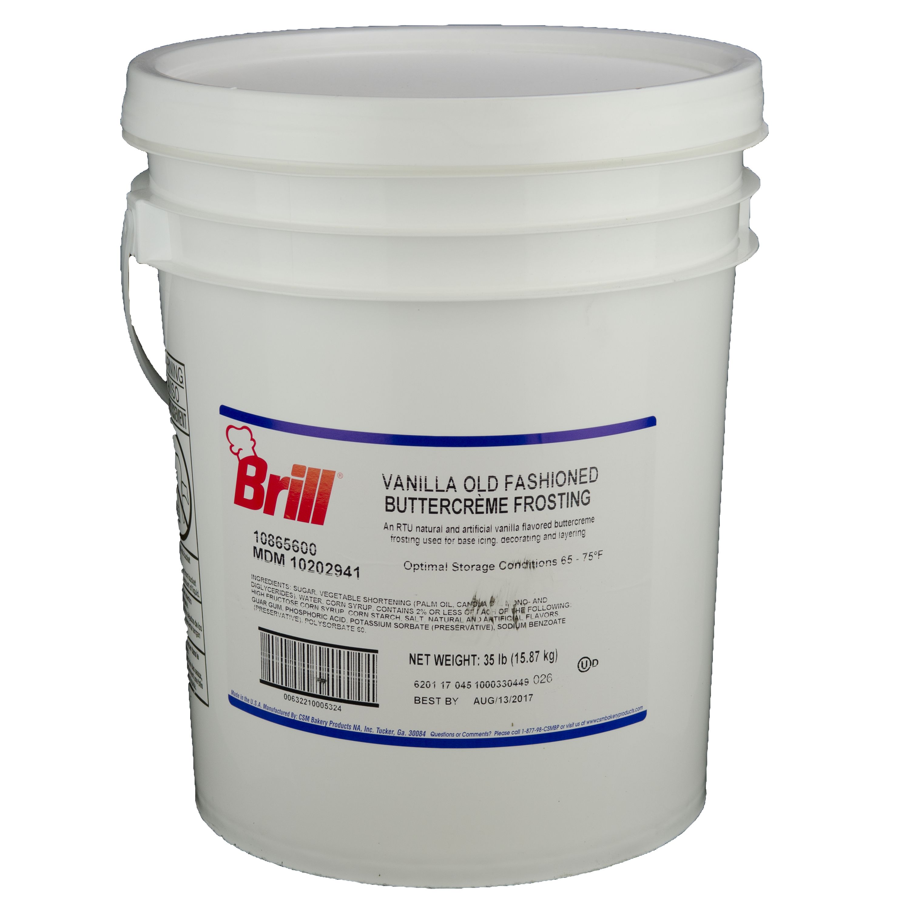 Brill Vanilla Old Fashioned Buttercreme Frosting, 35 Pound