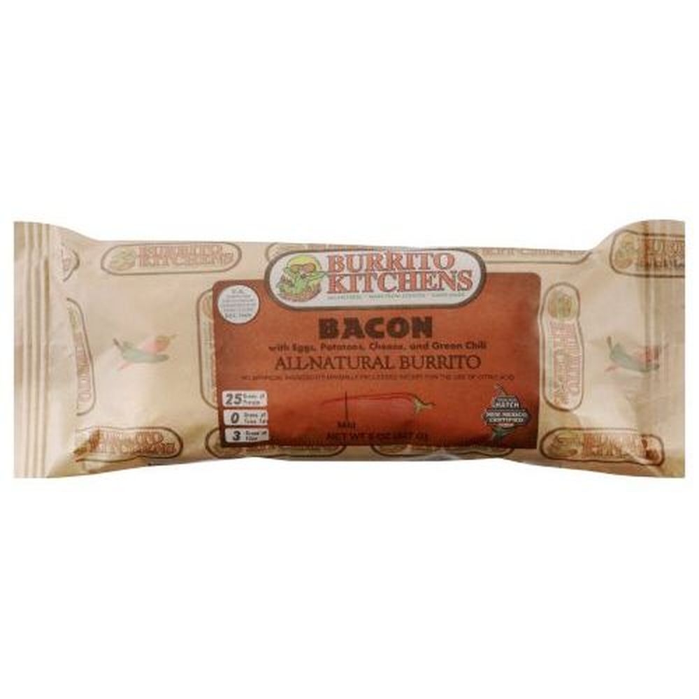 Burrito Kitchens Bacon Breakfast Burrito, 8 Ounce -- 12 Per Case