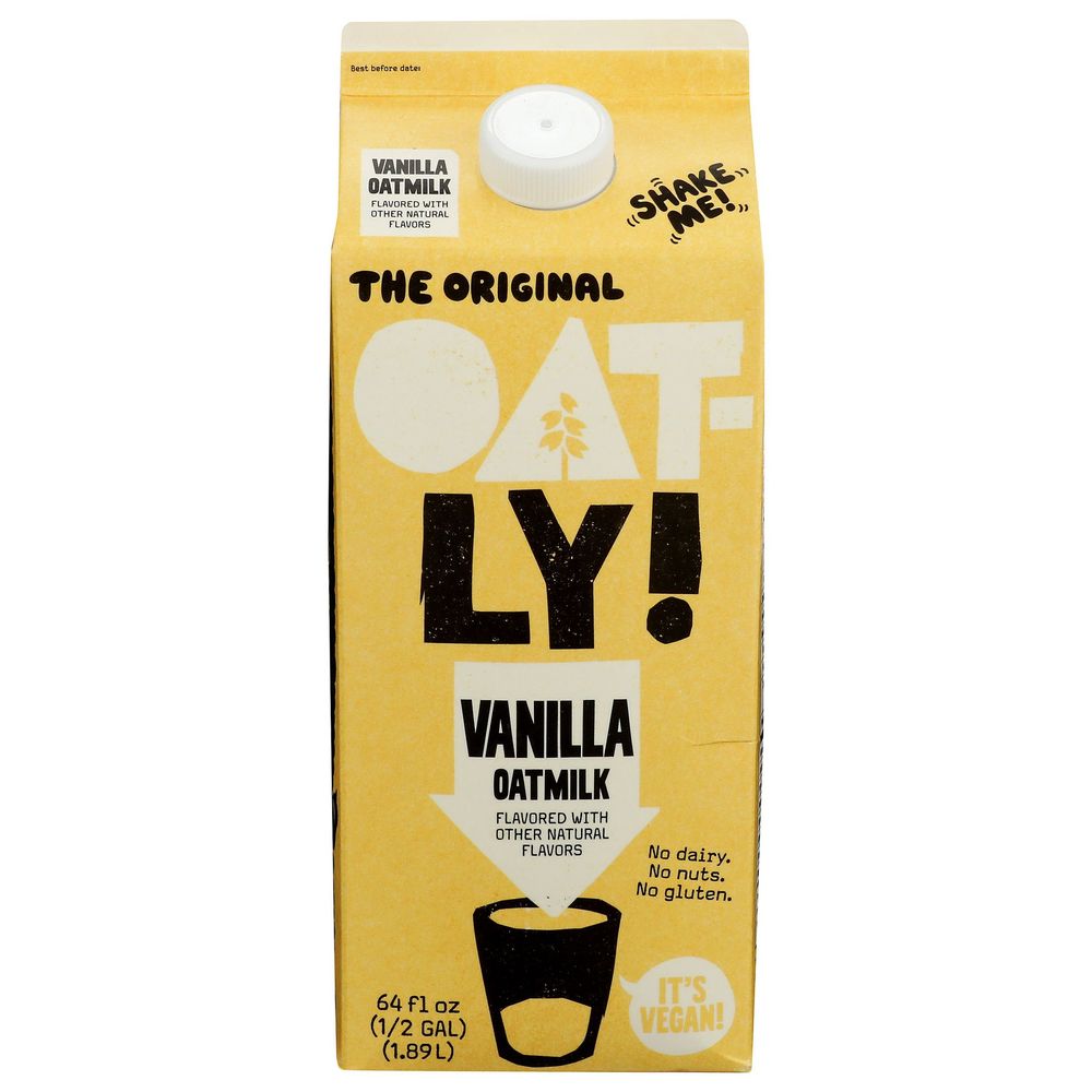 Oatly Vanilla Oatmilk, 64 Fluid Ounce -- 6 Per Case