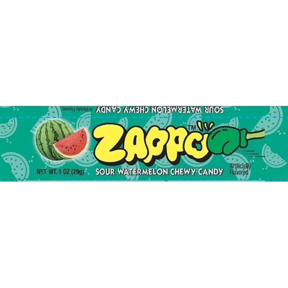 Zappo Sour Watermelon Chew Candy, 1 Ounce -- 12 Per Case