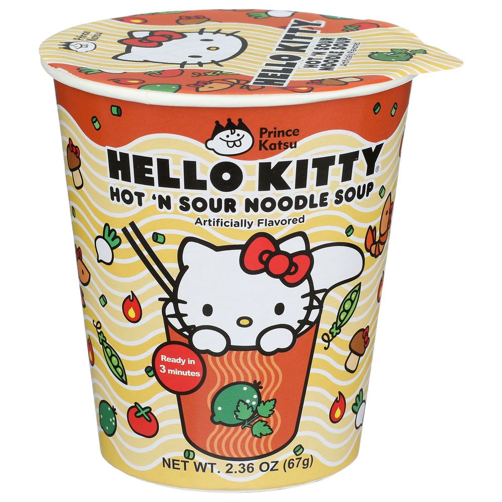 A-sha Hello Kitty Hot 'n Sour Noodle Soup, 2.36 Ounce -- 6 Per Case