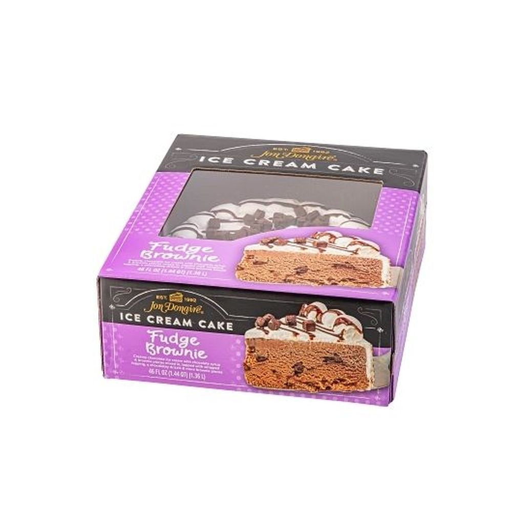 Jon Donaire 8 Inch Fudge Brownie Ice Cream Cake, 1.88 Pound -- 4 Per Case