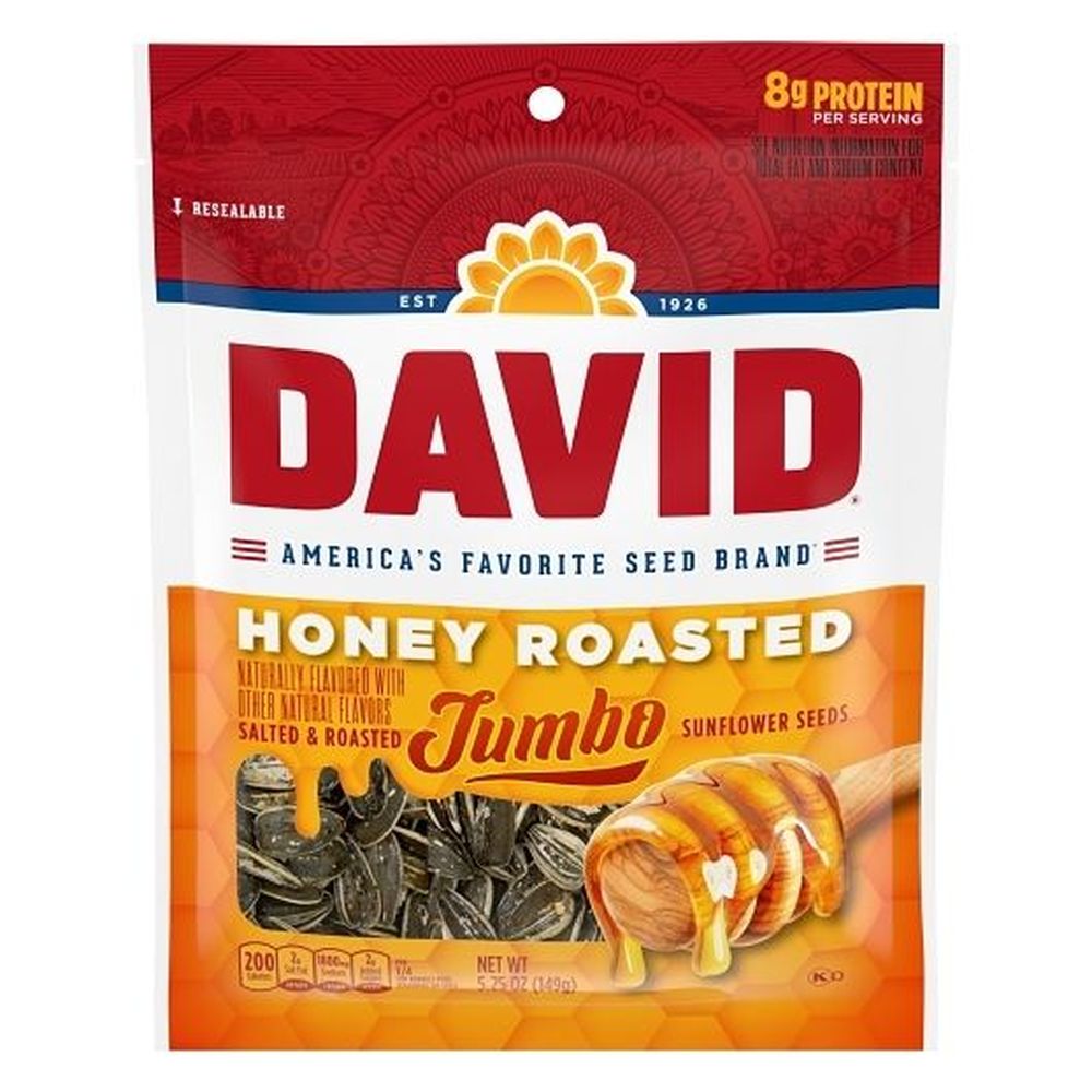 Honey Roasted Flavored Salted and Roasted Jumbo Sunflower Seeds
