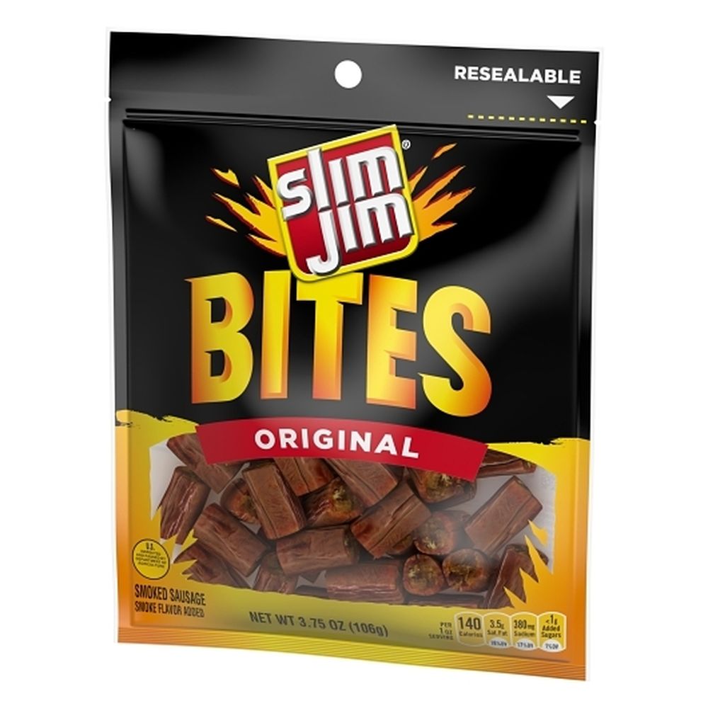 Bocados De Salchicha Ahumada Originales Slim Jim, 3.75 Onzas -- 8 Por Caja