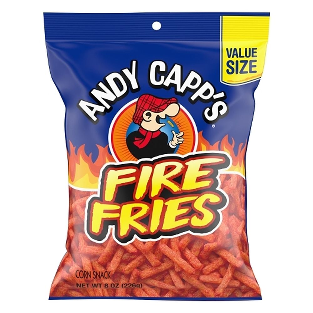 Andy Capp's Fire Fries Corn And Potato Snacks, 8 Ounce -- 8 Per Case