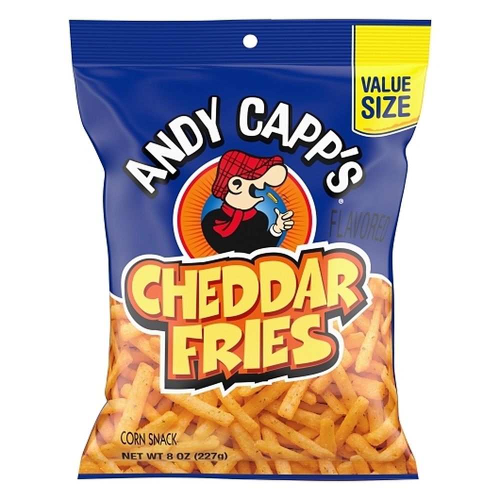 Snacks De Maíz Y Papa Andy Capp's Cheddar Fries, 8 Onzas -- 8 Por Caja