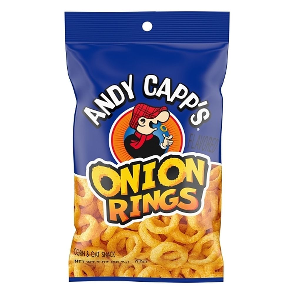 Andy Capp's Beer Battered Onion Rings Baked Oat And Corn Snacks, 2 Ounce -- 12 Per Case