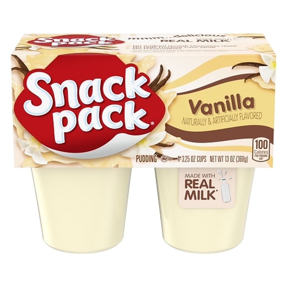 Snack Pack Vanilla Pudding, 13 Ounce Cup -- 12 Per Case