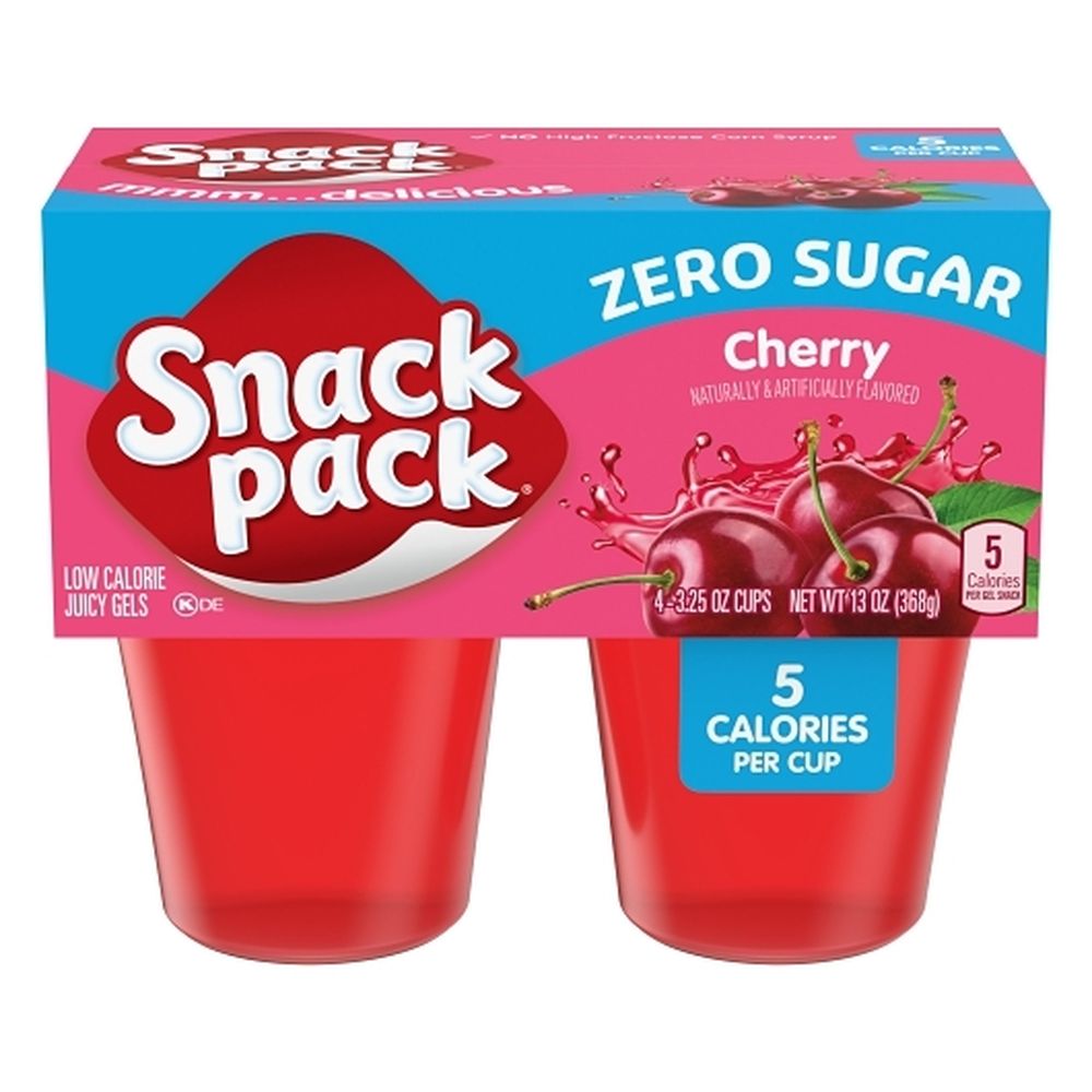 Snack Pack Sugar Free Cherry Juicy Gel, 13 Ounce -- 12 Per Case