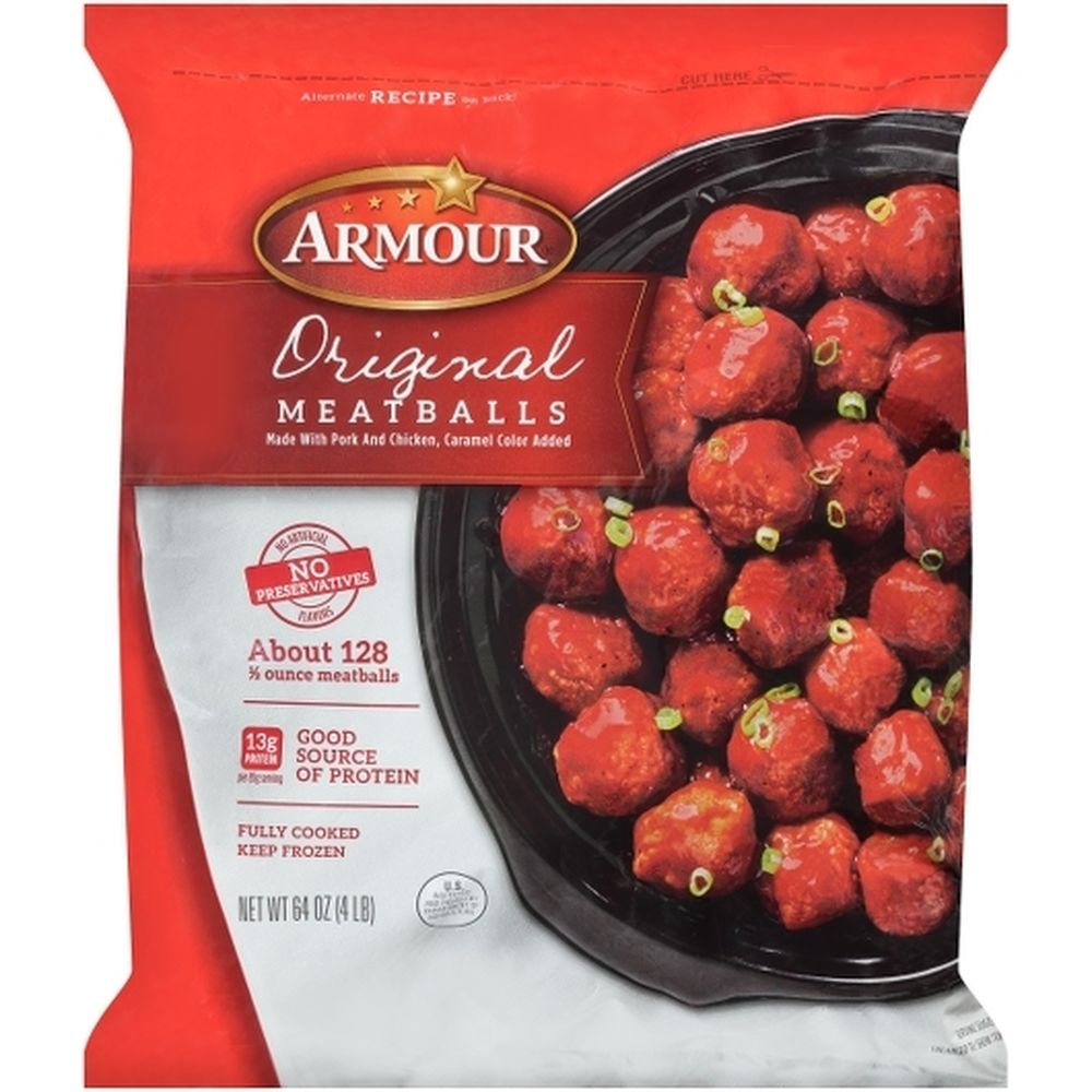 Armour Original Cooked Meatballs, 4 Pound -- 6 Per Case