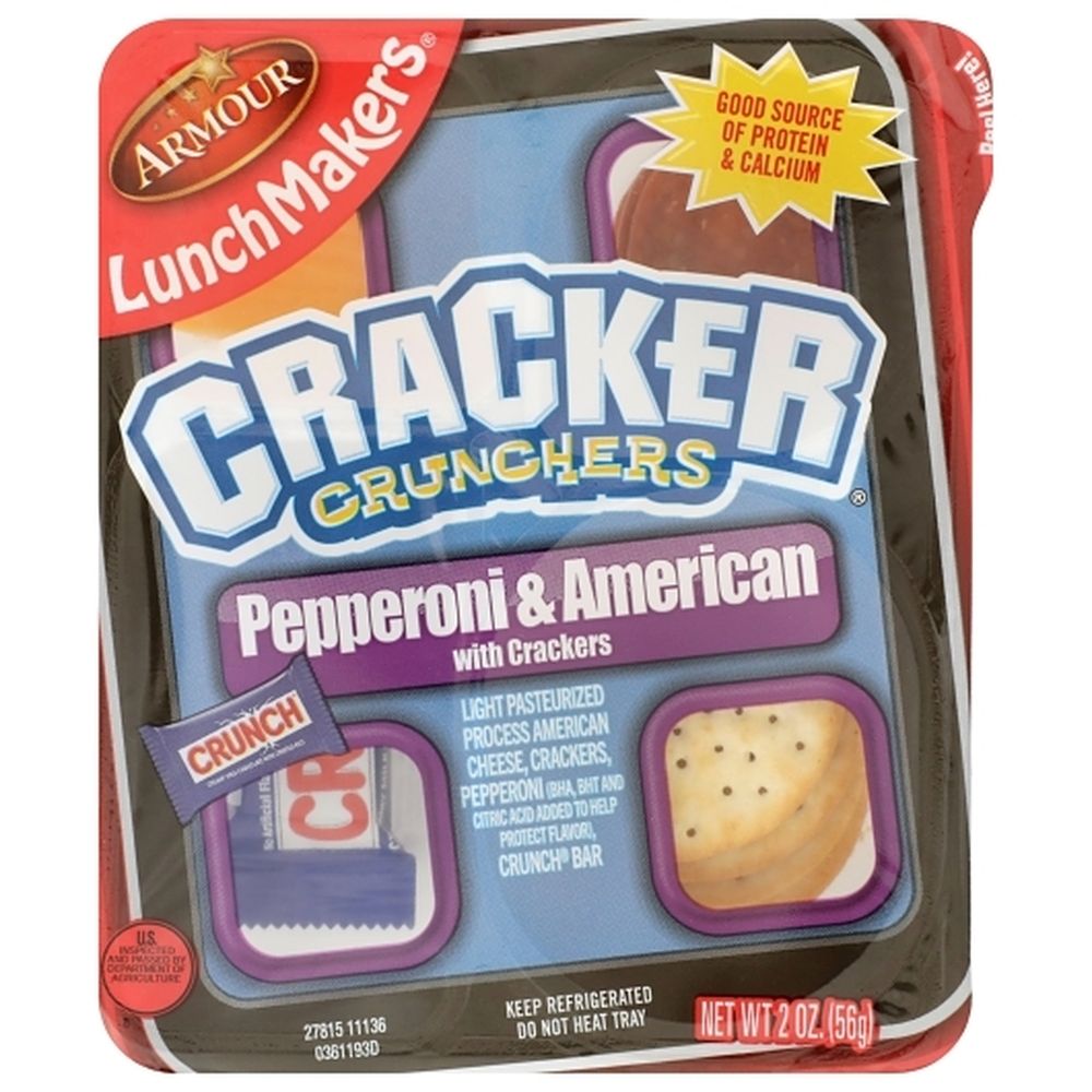 Armour Lunchmakers Pepperoni Cracker Crunchers Kit With Crunch Bar, 0.125 Pound -- 18 Per Case