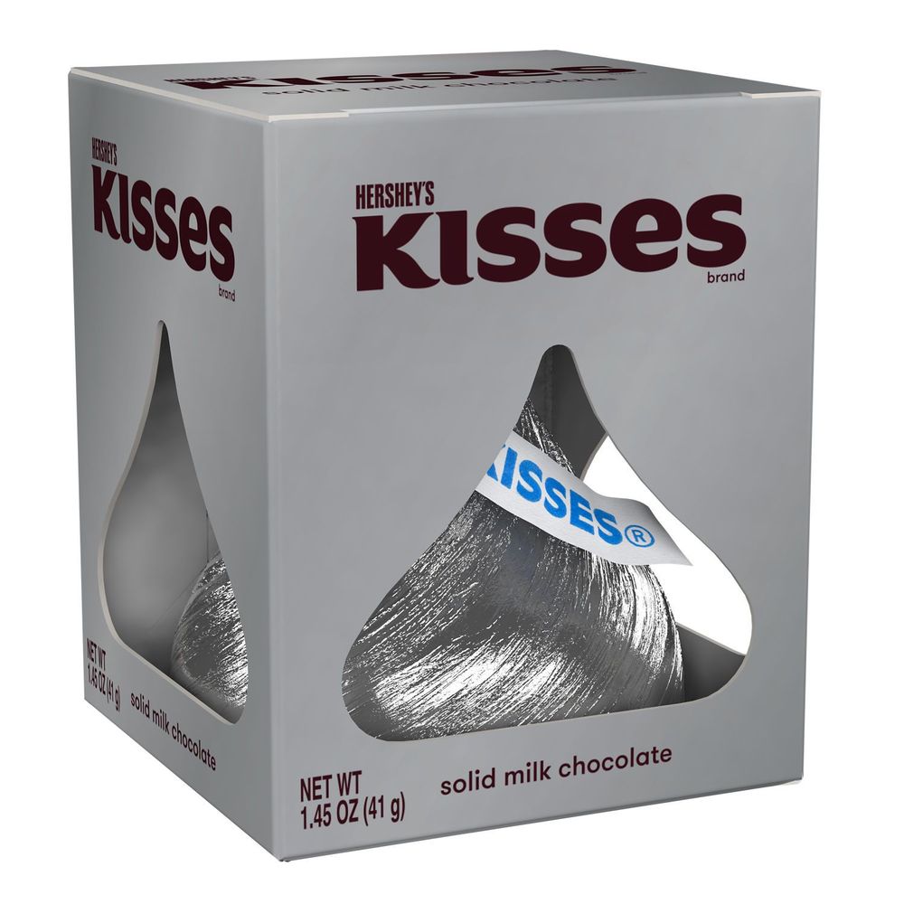 Hershey's Kisses Solid Milk Chocolate Candy - Gift Box, 1.45 Ounce -- 24 Per Case
