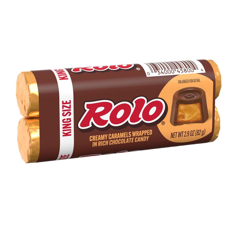 Rolo Creamy Caramels Wrapped In Rich Chocolate King Size Candy Bar, 2.9 Ounce -- 144 Per Case