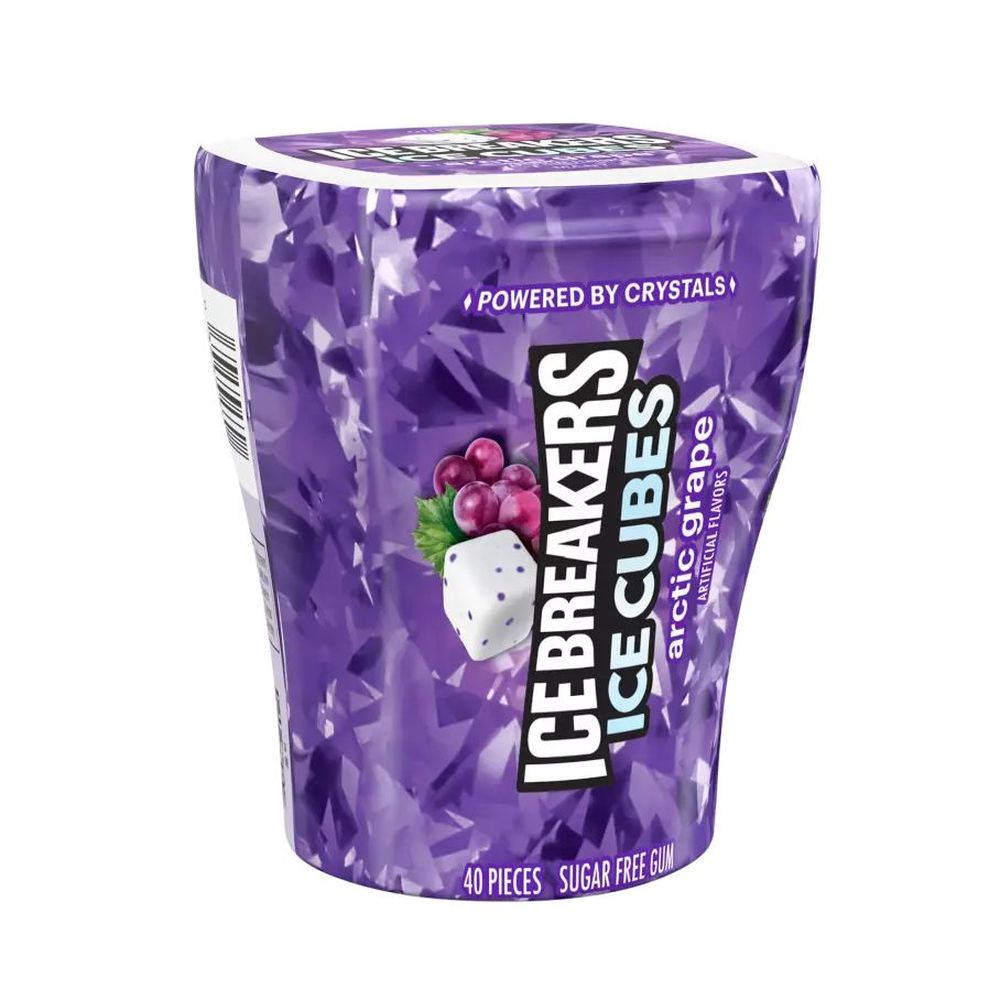 Ice Breakers Ice Cubes Arctic Grape Sugar Free Gum - Bottle Pack, 3.24 Ounce -- 72 Per Case