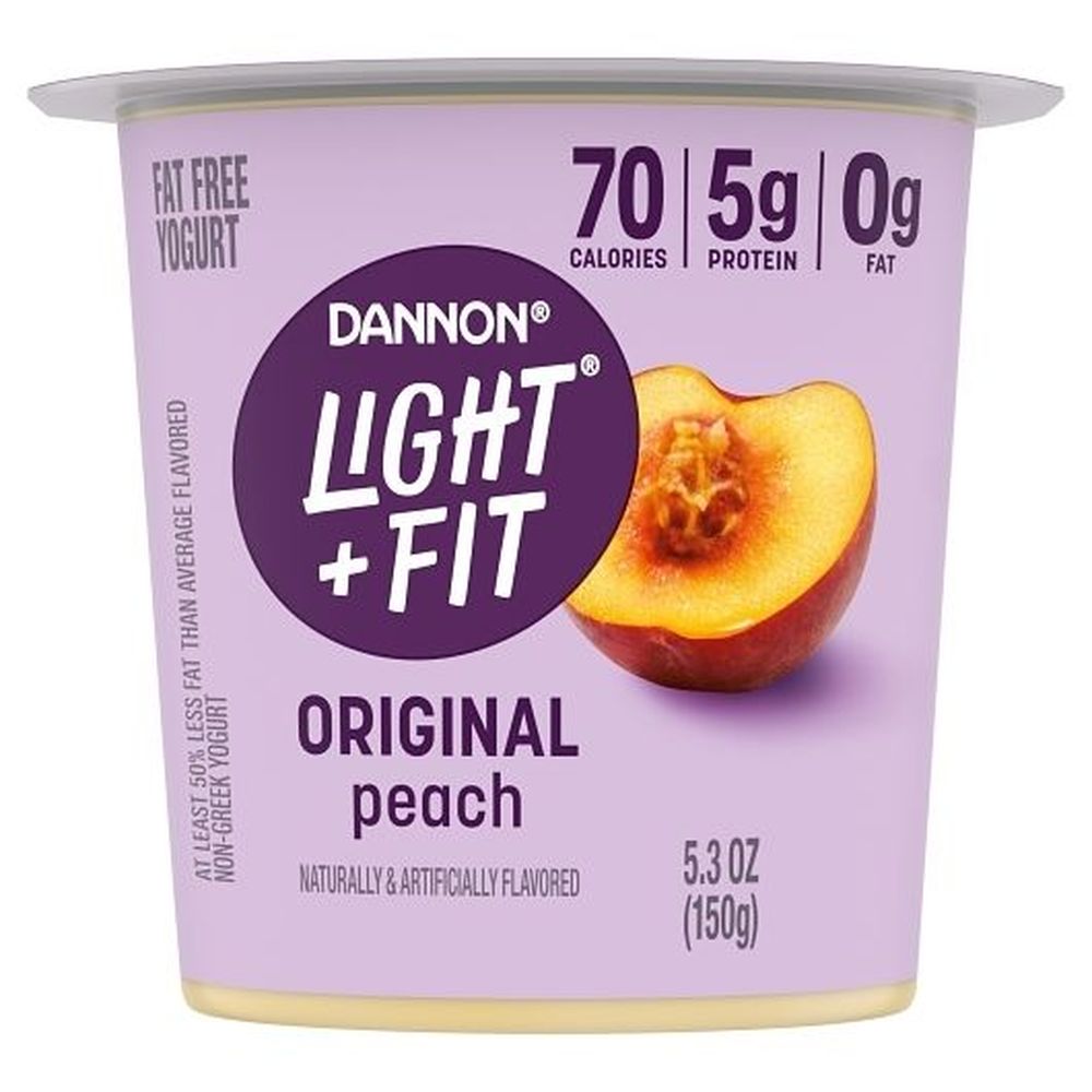 Light & Fit Peach Yogurt, 5.3 Ounce -- 12 Per Case