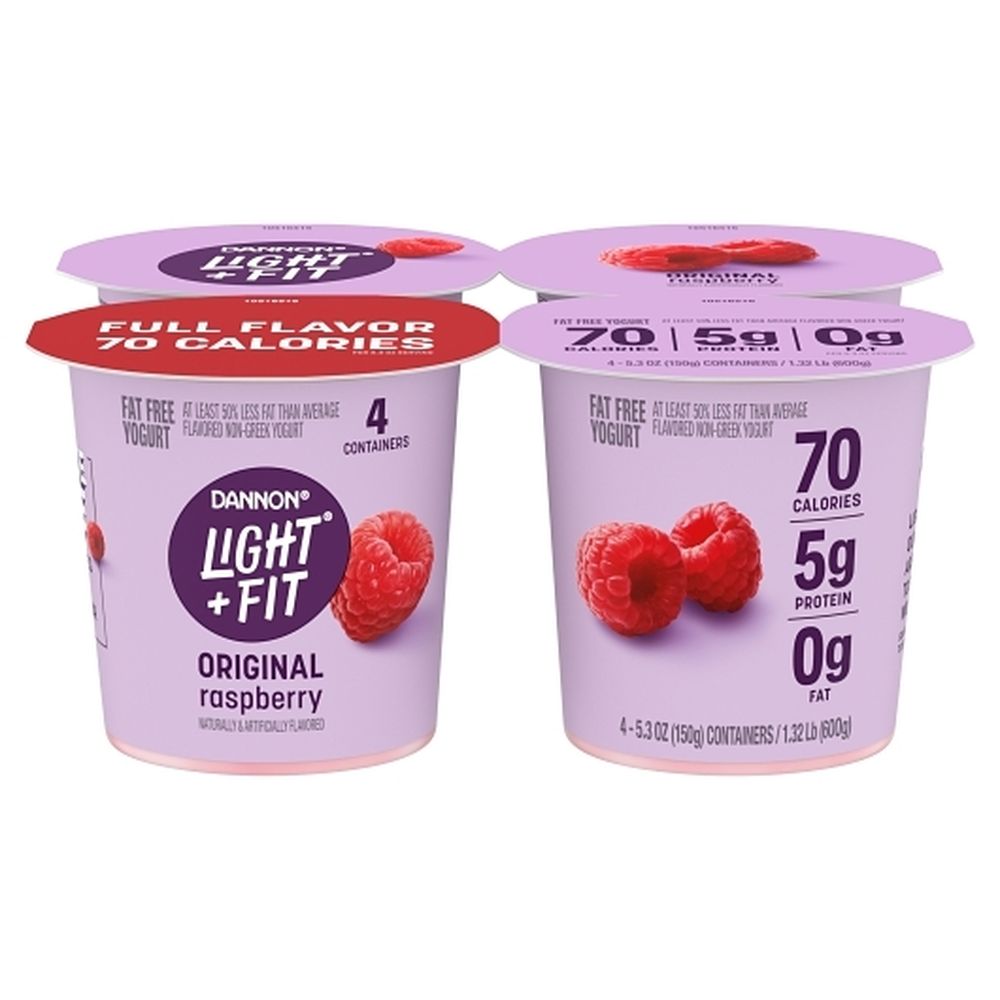 Light And Fit Blended Raspberry Nonfat Yogurt, 21.2 Ounce -- 6 Per Case
