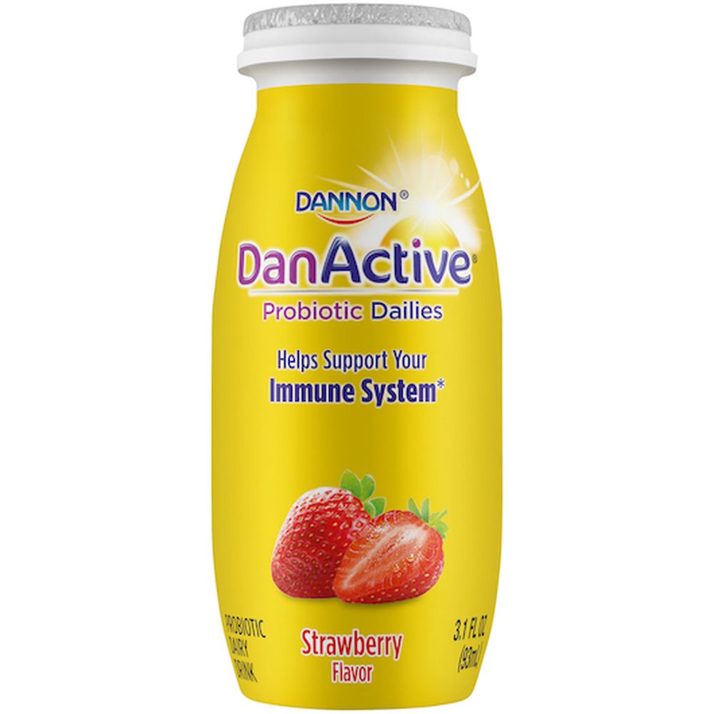 Danactive Strawberry Probiotic Dairy Drink, 24.8 Fluid Ounce -- 3 Per Case