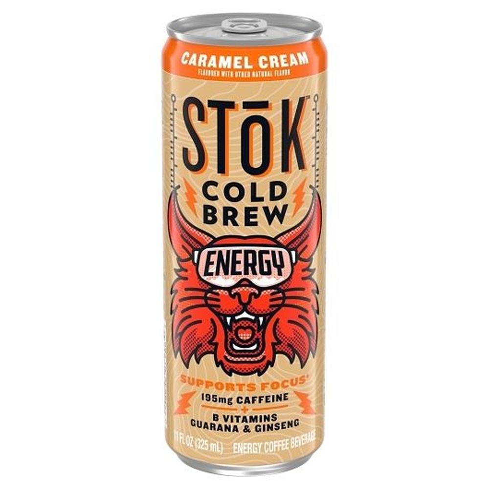 Stok Energy Caramel Cream Cold Brew Coffee, 11 Fluid Ounce -- 12 Per Case
