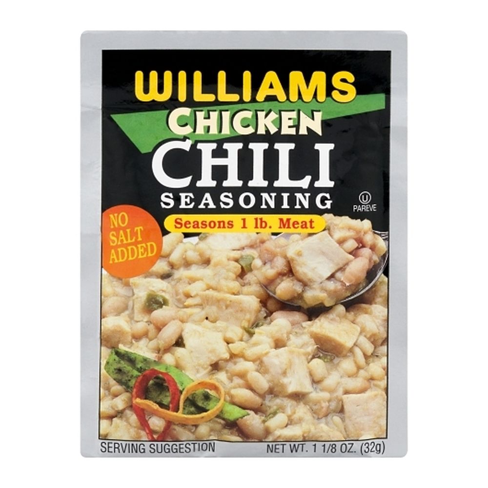 Williams White Chicken Chili Seasoning, 1.12 Ounce -- 24 Per Case