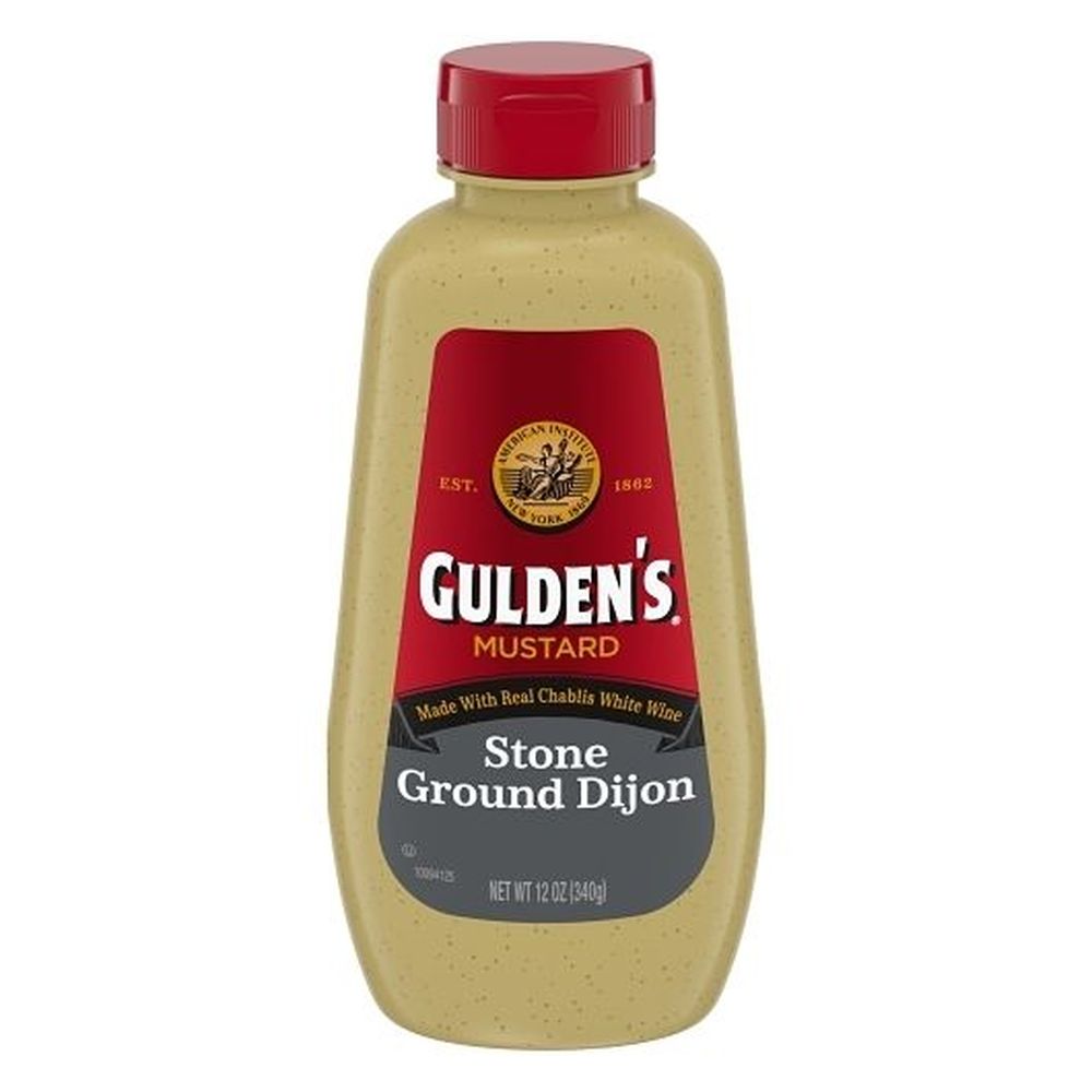 Gulden's Stone Ground Dijon Mustard, 12 Ounce Bottle -- 12 Per Case